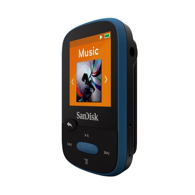 MP3 přehrávač Sandisk Sansa Clip Sports 8 GB modrý