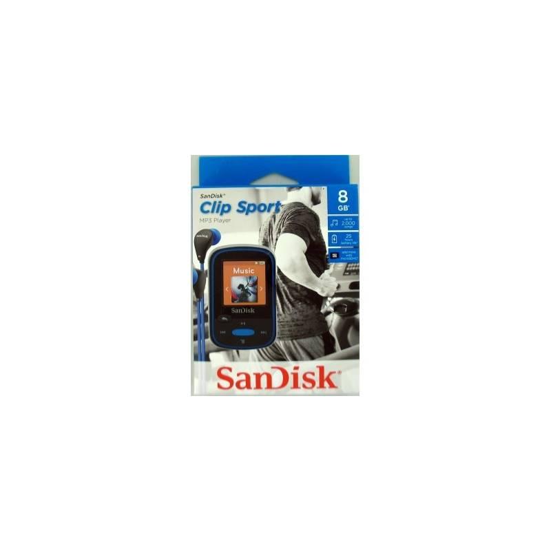 MP3 přehrávač Sandisk Sansa Clip Sports 8 GB modrý, MP3, přehrávač, Sandisk, Sansa, Clip, Sports, 8, GB, modrý