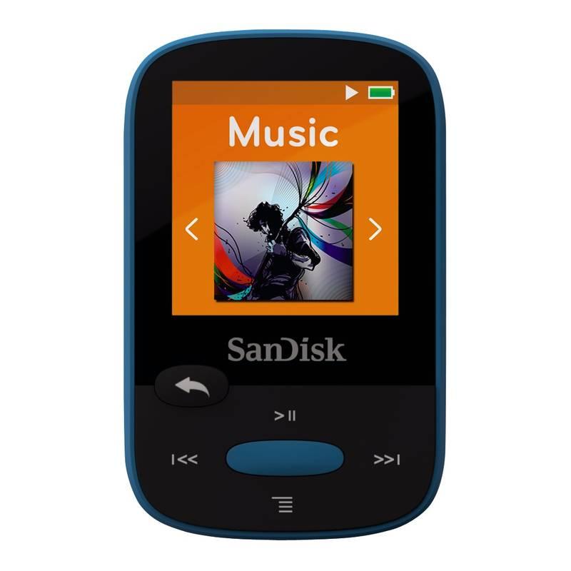 MP3 přehrávač Sandisk Sansa Clip Sports 8 GB modrý, MP3, přehrávač, Sandisk, Sansa, Clip, Sports, 8, GB, modrý