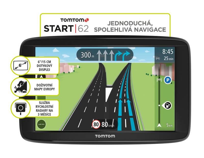 Navigační systém GPS Tomtom START 62 Europe černá