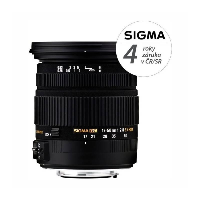 Objektiv Sigma 17-50 mm 2.8 EX DC OS HSM Canon černý, Objektiv, Sigma, 17-50, mm, 2.8, EX, DC, OS, HSM, Canon, černý