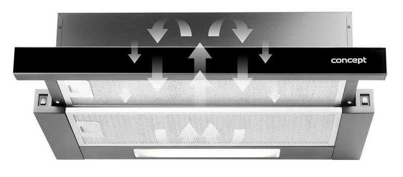 Odsavač par Concept OPV3560bc černý nerez