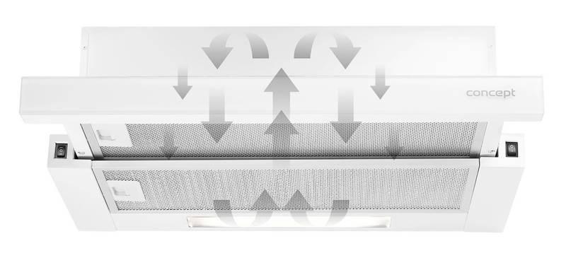 Odsavač par Concept OPV3560wh bílý nerez