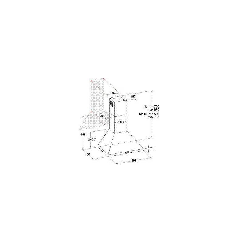 Odsavač par Indesit IHPC 6.4 AM X nerez