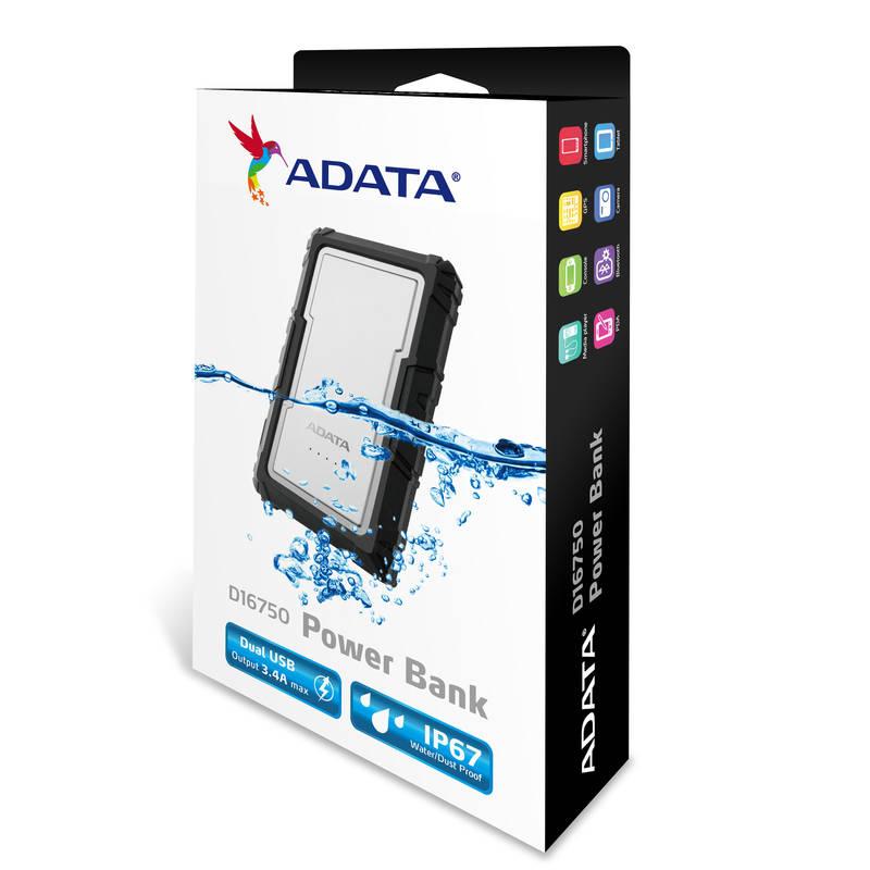 Powerbank ADATA D16750 16750mAh stříbrná