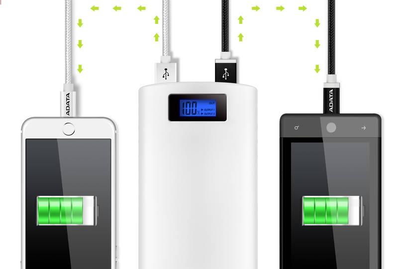 Powerbank ADATA P20000D 20000mAh bílá