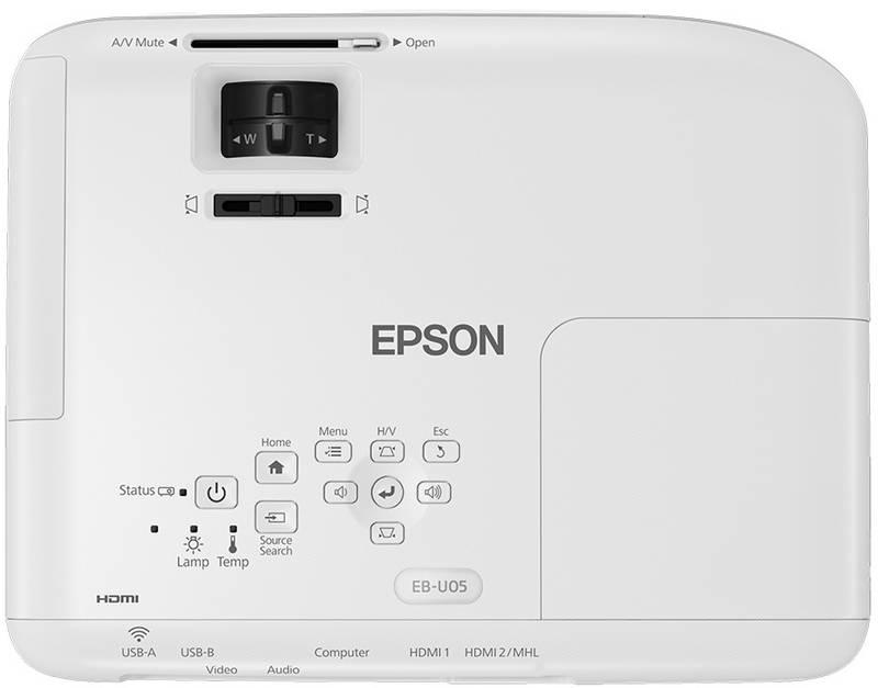 Projektor Epson EB-U05 F bílý, Projektor, Epson, EB-U05, F, bílý