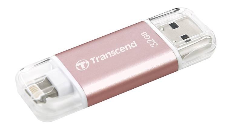 USB Flash Transcend JetDrive Go 300 32GB růžový