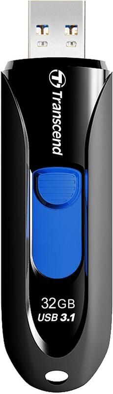 USB Flash Transcend JetFlash 790K 32GB černý modrý, USB, Flash, Transcend, JetFlash, 790K, 32GB, černý, modrý
