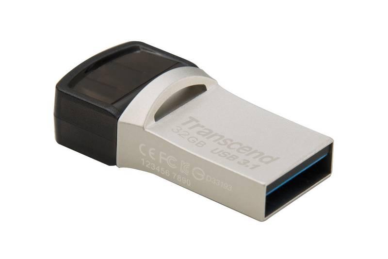 USB Flash Transcend JetFlash 890 32GB stříbrný