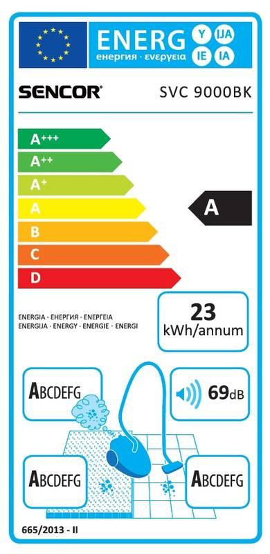 Vysavač podlahový Sencor SVC 9000BK černý