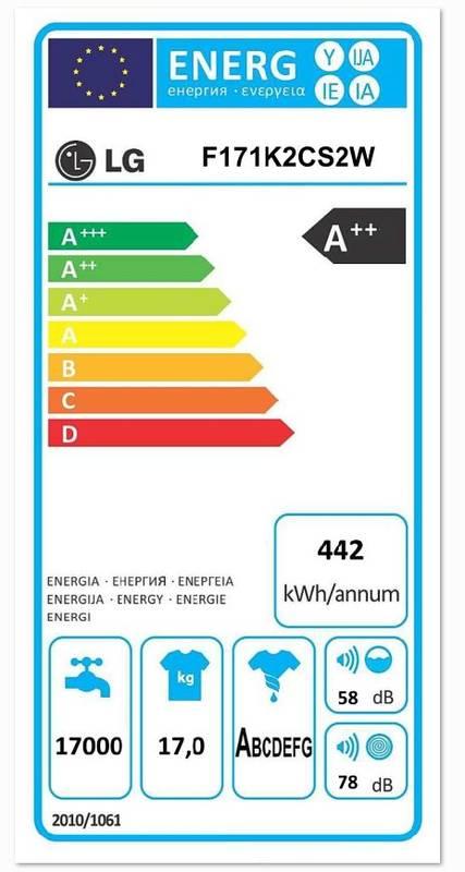 Automatická pračka LG Direct Drive F171K2CS2W bílá