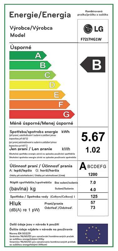 Automatická pračka se sušičkou LG Direct Drive F72J7HG1W bílá