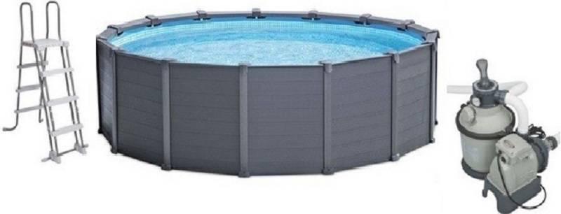 Bazén Intex Graphite Gray Panel Pool 4,78 x 1,24 m, Bazén, Intex, Graphite, Gray, Panel, Pool, 4,78, x, 1,24, m