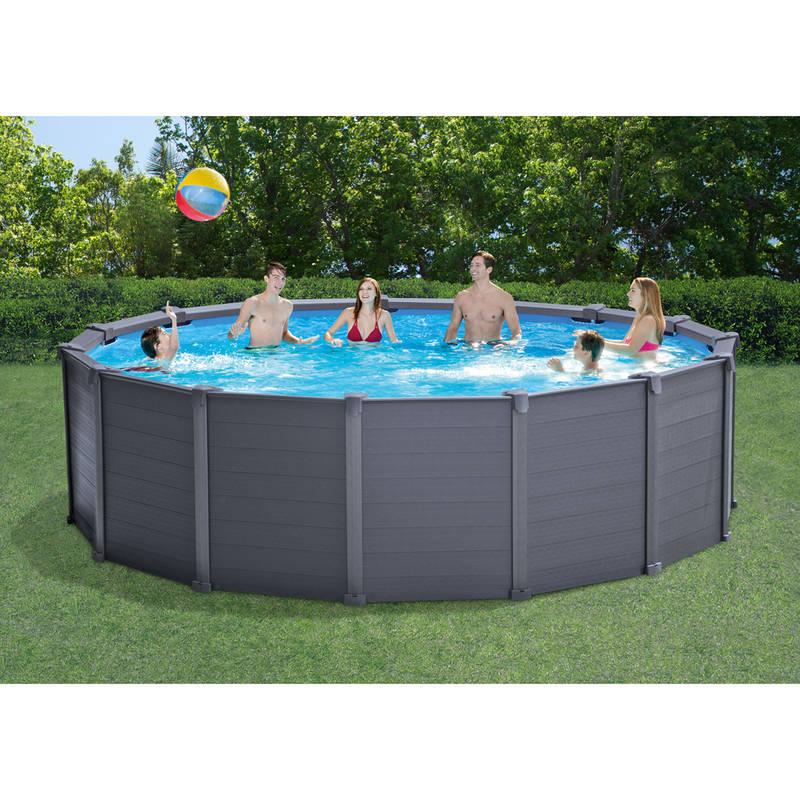 Bazén Intex Graphite Gray Panel Pool 4,78 x 1,24 m