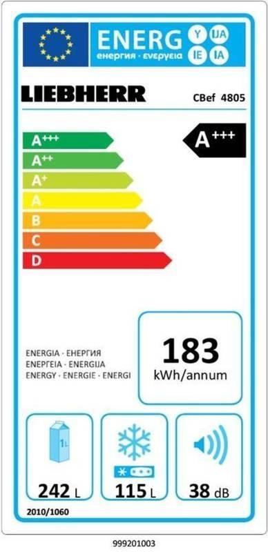 Chladnička s mrazničkou Liebherr CBef 4805 nerez