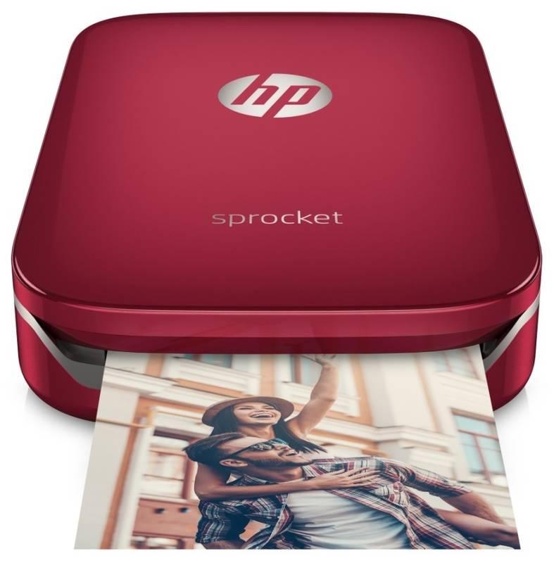Fototiskárna HP Sprocket Photo Printer červená