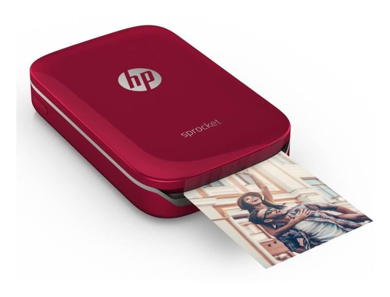 Fototiskárna HP Sprocket Photo Printer červená