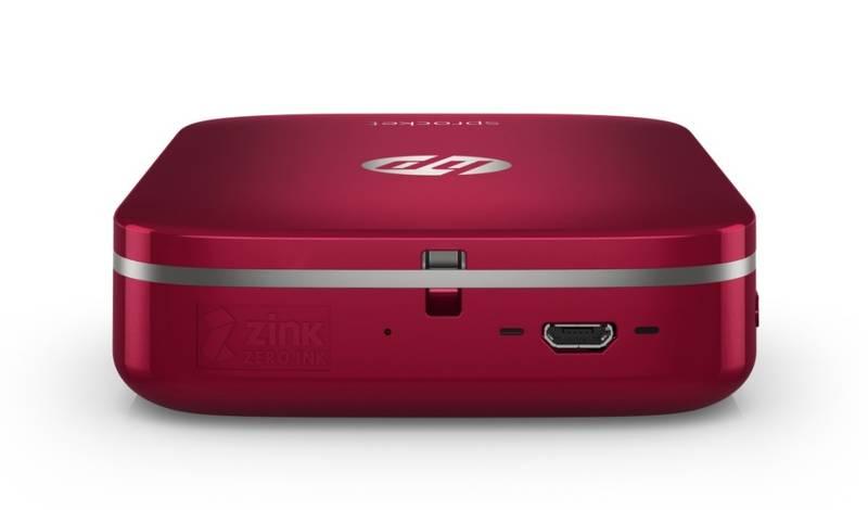 Fototiskárna HP Sprocket Photo Printer červená