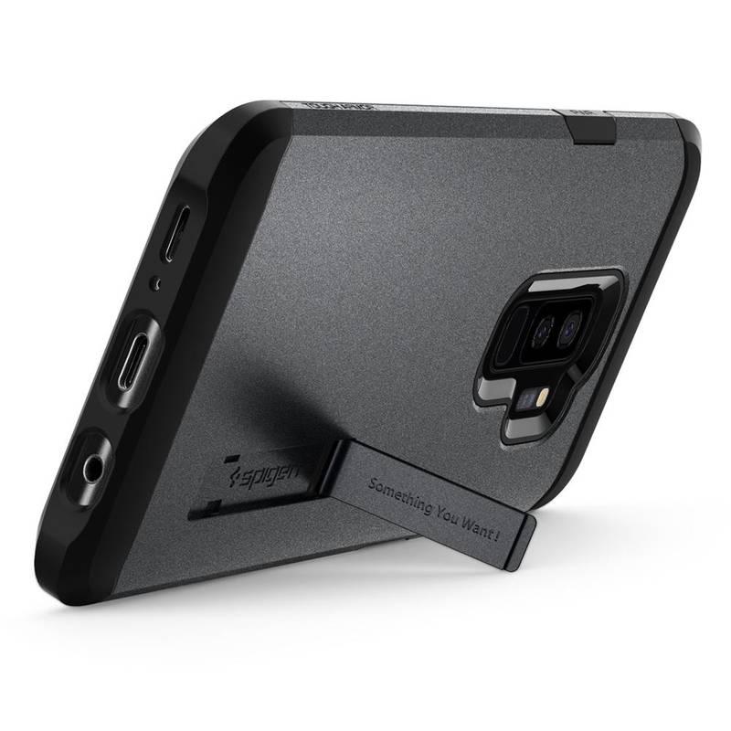Kryt na mobil Spigen Tough Armor pro Samsung Galaxy S9 šedý