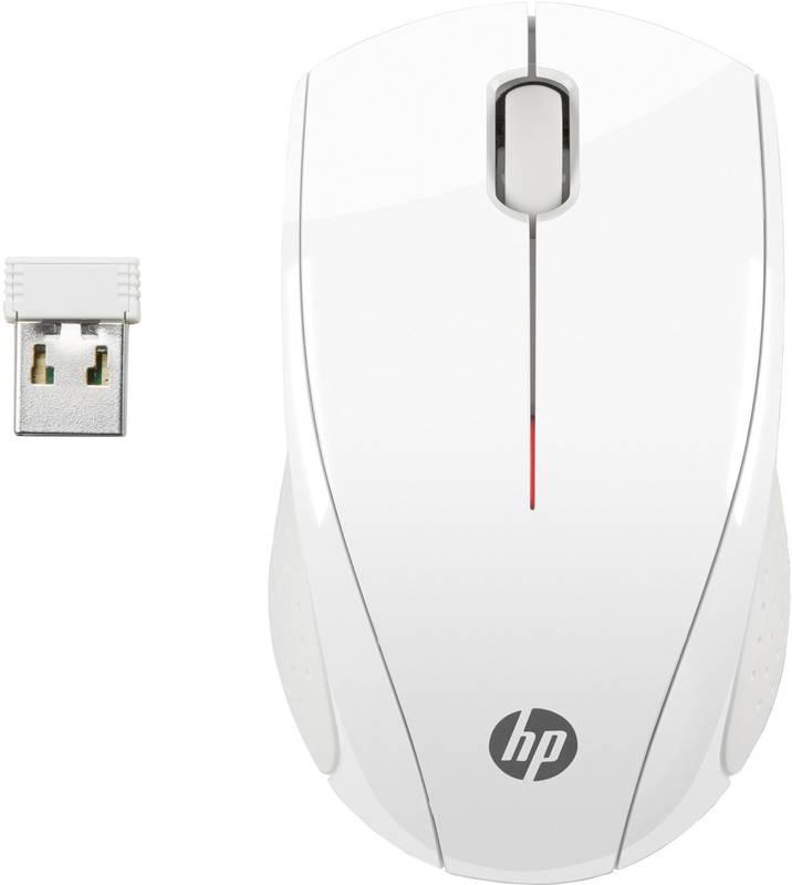Myš HP X3000 bílá, Myš, HP, X3000, bílá