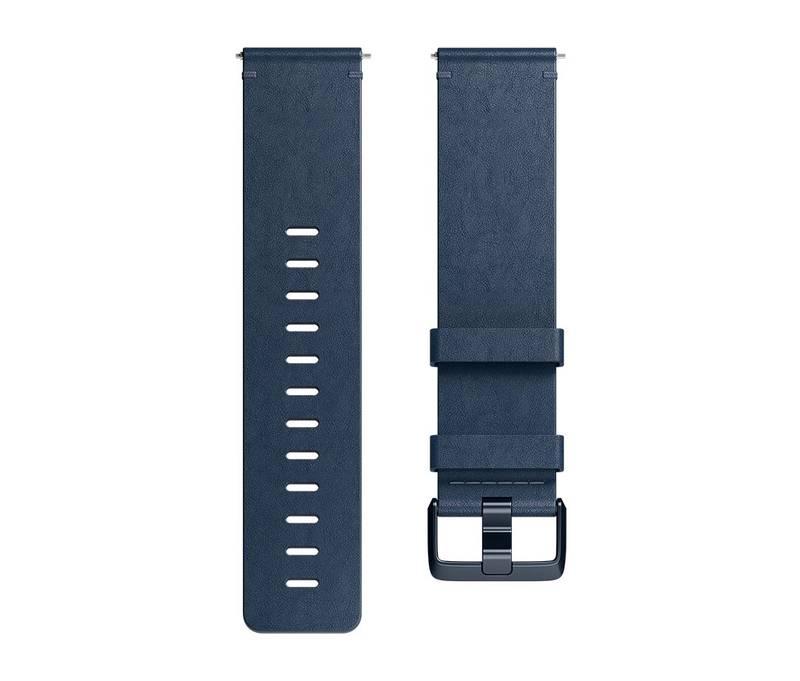 Náramek Fitbit pro Versa kožený - midnight blue large, Náramek, Fitbit, pro, Versa, kožený, midnight, blue, large