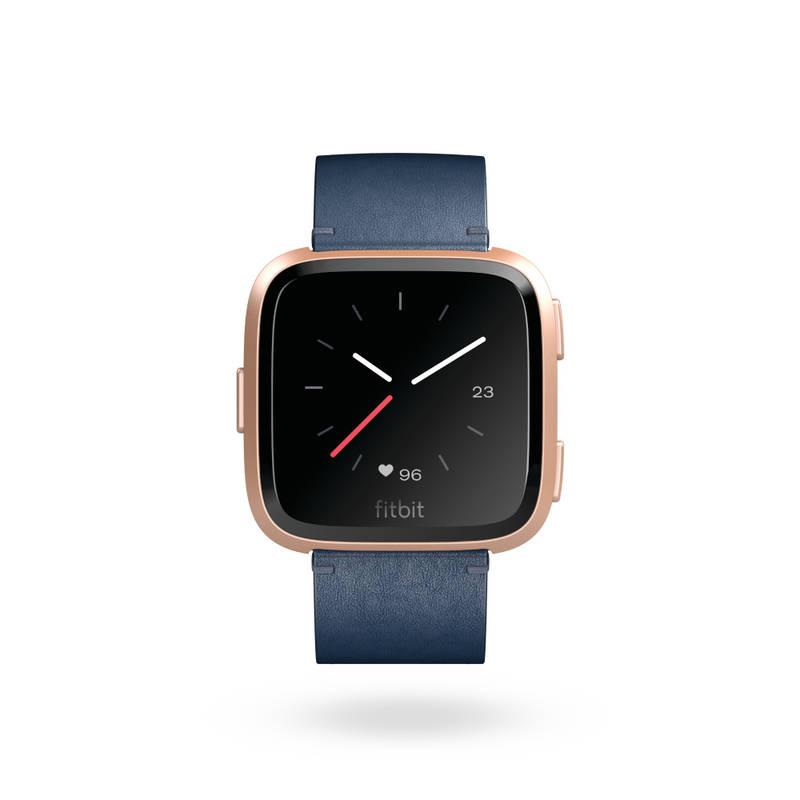 Náramek Fitbit pro Versa kožený - midnight blue small