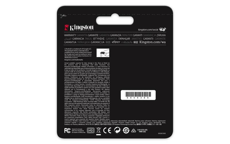 Paměťová karta Kingston Canvas Go! MicroSDHC 32GB UHS-I U3 adapter
