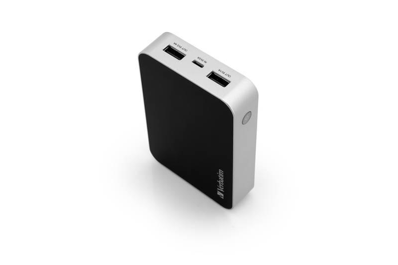 Powerbank Verbatim 10400mAh černý hliník