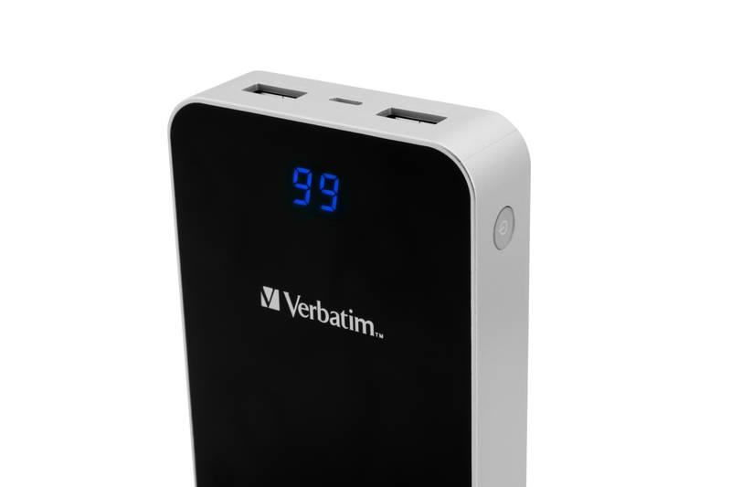 Powerbank Verbatim 13000mAh černý hliník