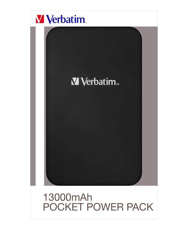 Powerbank Verbatim 13000mAh černý hliník, Powerbank, Verbatim, 13000mAh, černý, hliník