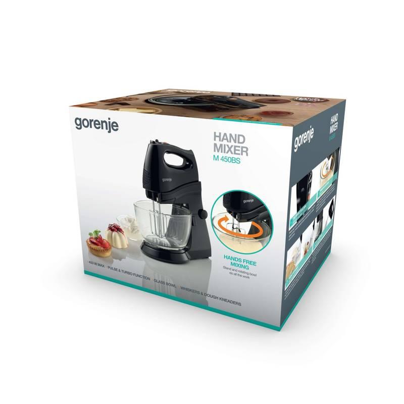Ruční šlehač s mísou Gorenje M450BS černý