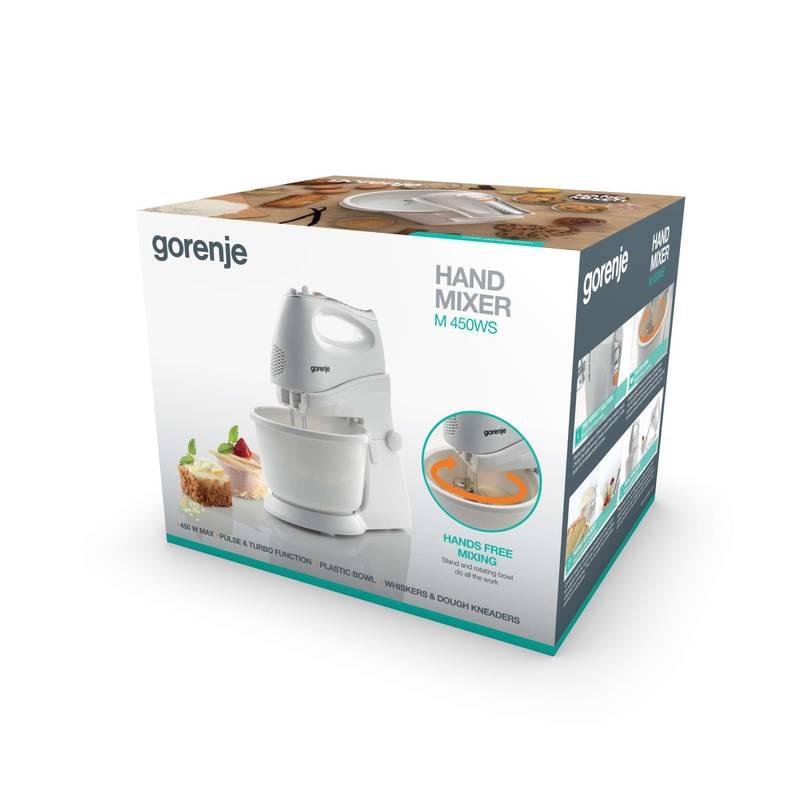 Ruční šlehač s mísou Gorenje M450WS bílý