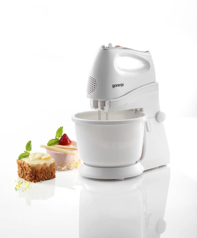 Ruční šlehač s mísou Gorenje M450WS bílý