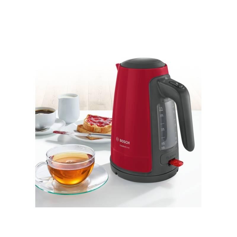 Rychlovarná konvice Bosch ComfortLine TWK6A014 černá červená