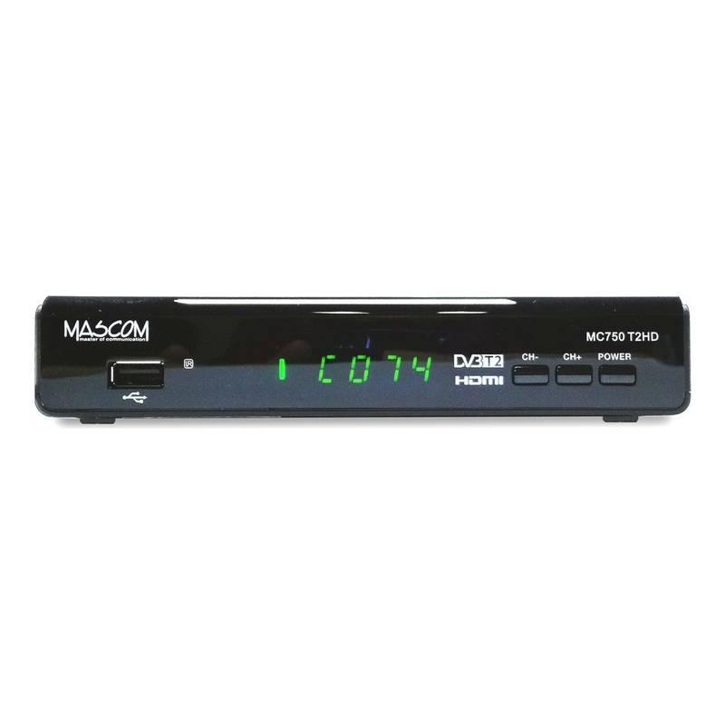 Set-top box Mascom MC750T2 HD černý, Set-top, box, Mascom, MC750T2, HD, černý