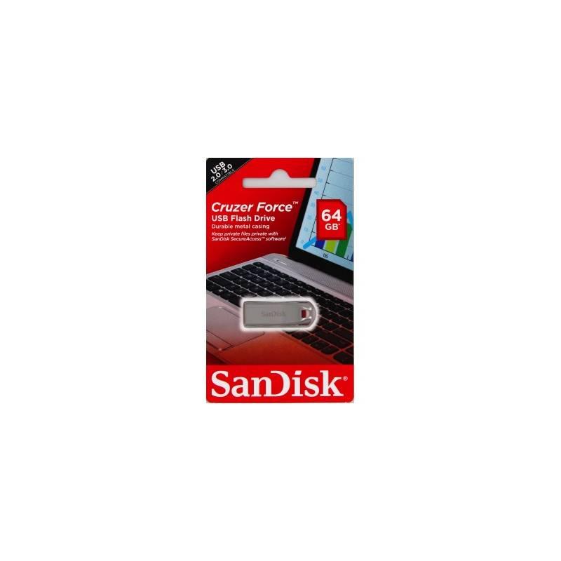 USB Flash Sandisk Cruzer Forcer 64 GB kovový