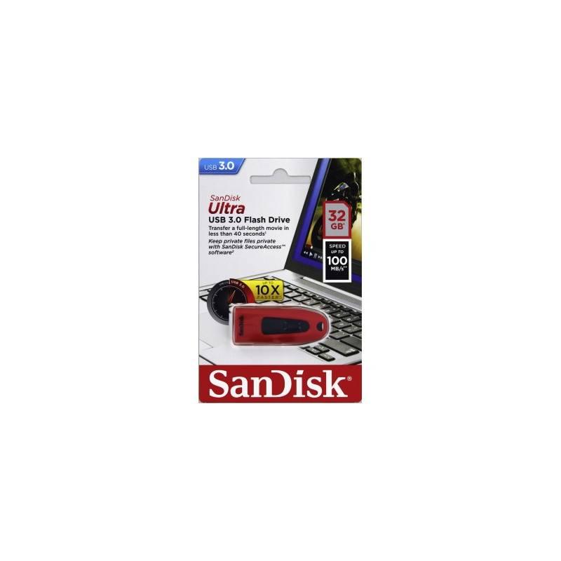 USB Flash Sandisk Ultra 32 GB červený