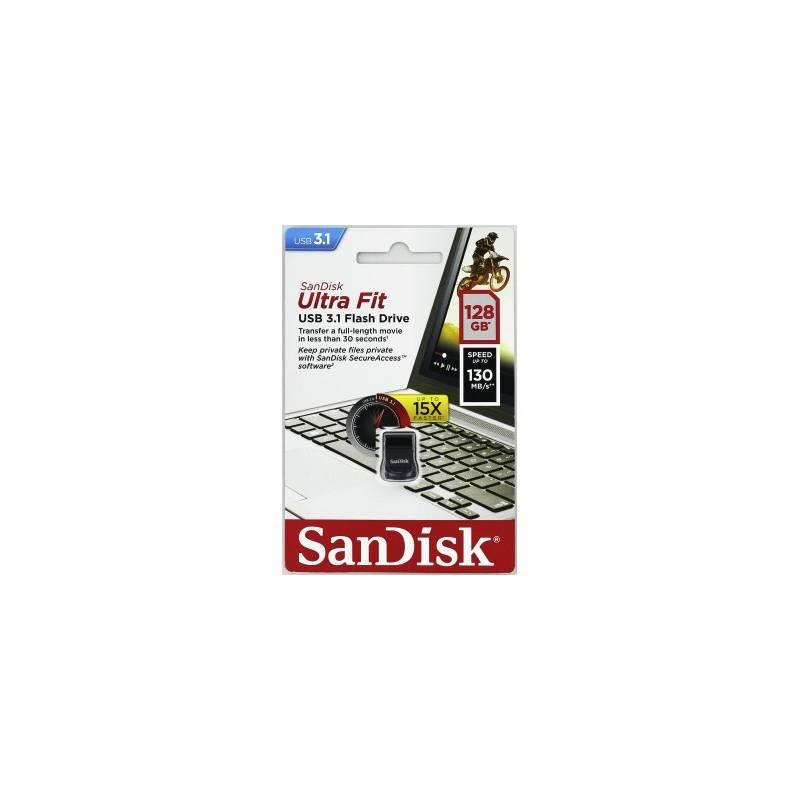 USB Flash Sandisk Ultra Fit 128GB černý