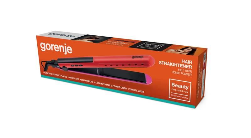 Žehlička na vlasy Gorenje HS110PR červená