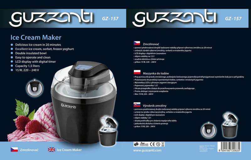 Zmrzlinovač Guzzanti GZ 157 černý