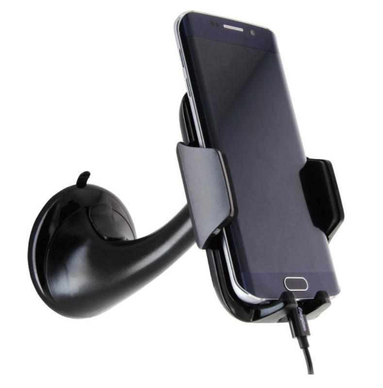 Adaptér do auta Energizer 1A, držák s přísavkou a micro USB kabel černý