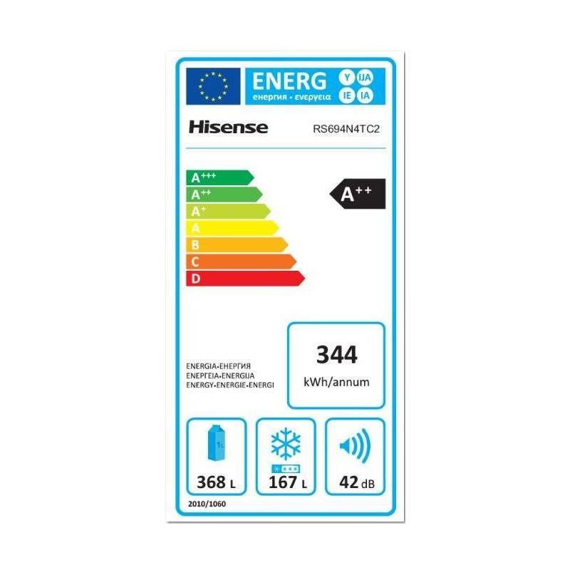 Chladnička s mrazničkou Hisense RS694N4TC2 nerez, Chladnička, s, mrazničkou, Hisense, RS694N4TC2, nerez