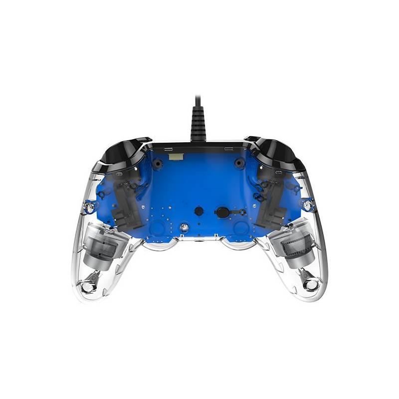 Gamepad Nacon Wired Compact Controller pro PS4 modrý průhledný