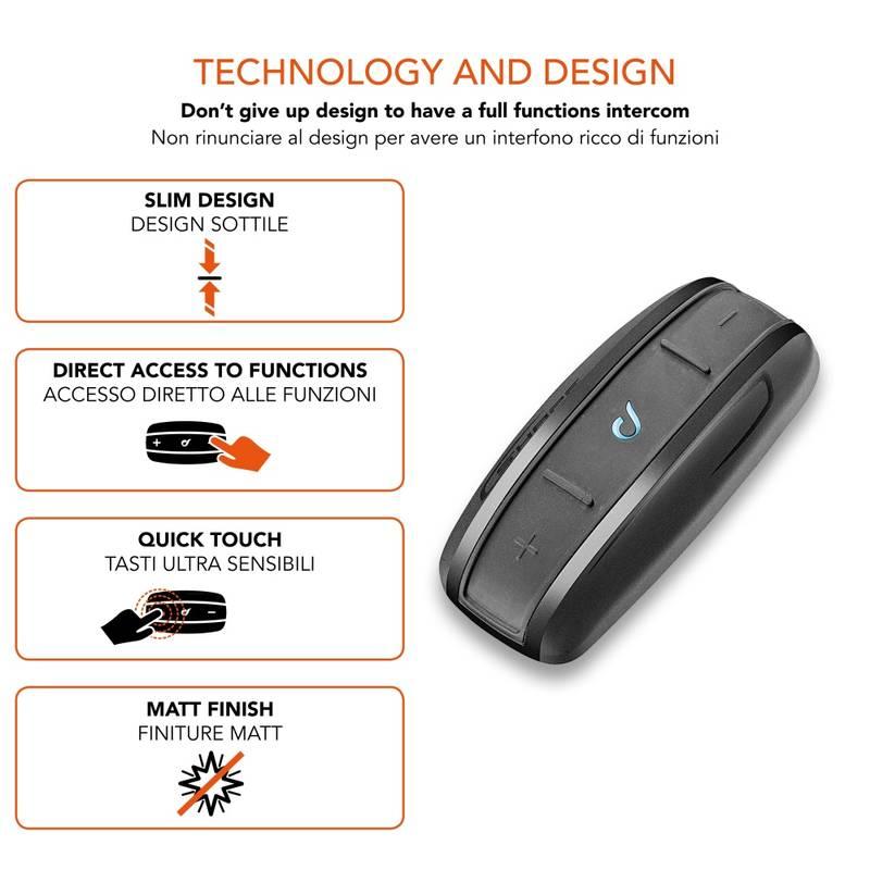 Handsfree Interphone CellularLine Shape černé