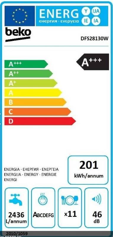 Myčka nádobí Beko DFS28130W bílá