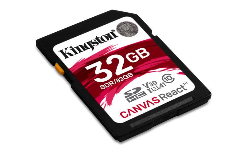 Paměťová karta Kingston Canvas React SDHC 32GB UHS-I U3