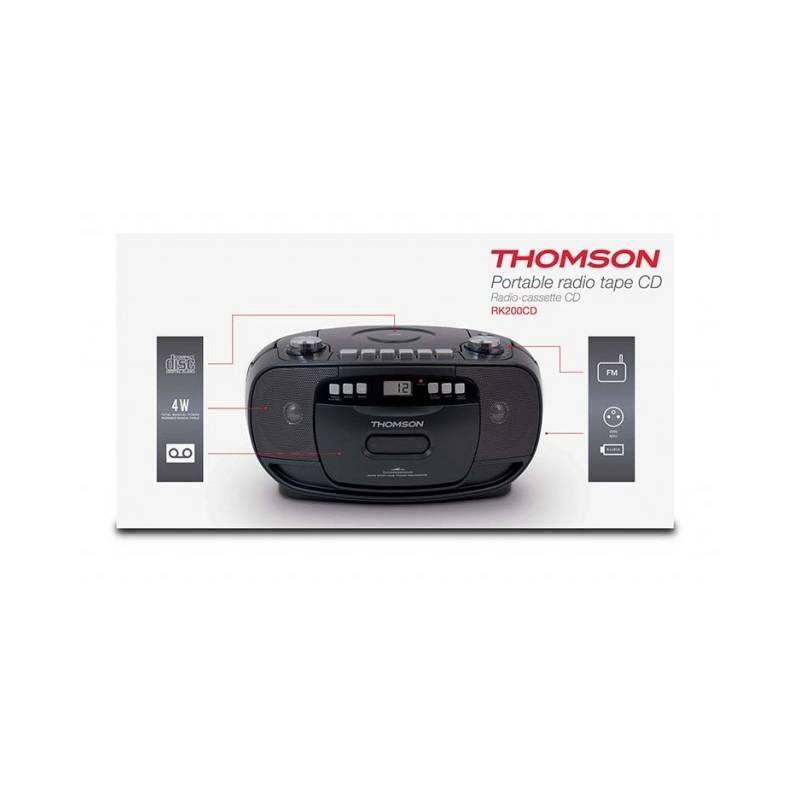 Radiomagnetofon s CD Thomson RK200CD černý, Radiomagnetofon, s, CD, Thomson, RK200CD, černý