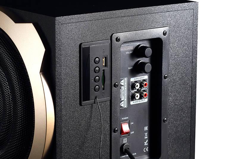 Reproduktory Fenda F&D A520U 2.1, radio, USB, SD, dálkové ovládání černé