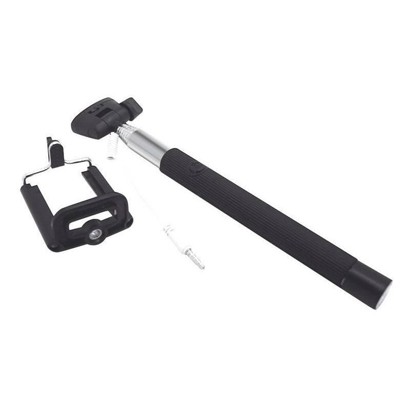 Selfie tyč PLATINET OMEGA MONOPOD, jack 3.5 mm, černá